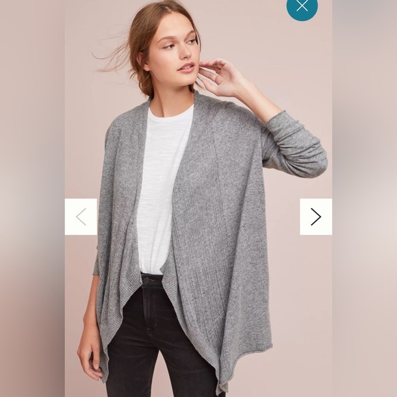 Anthropologie Sweaters - Anthropologie Velvet Graham & Spencer Rozalia Open Cardigan Gray